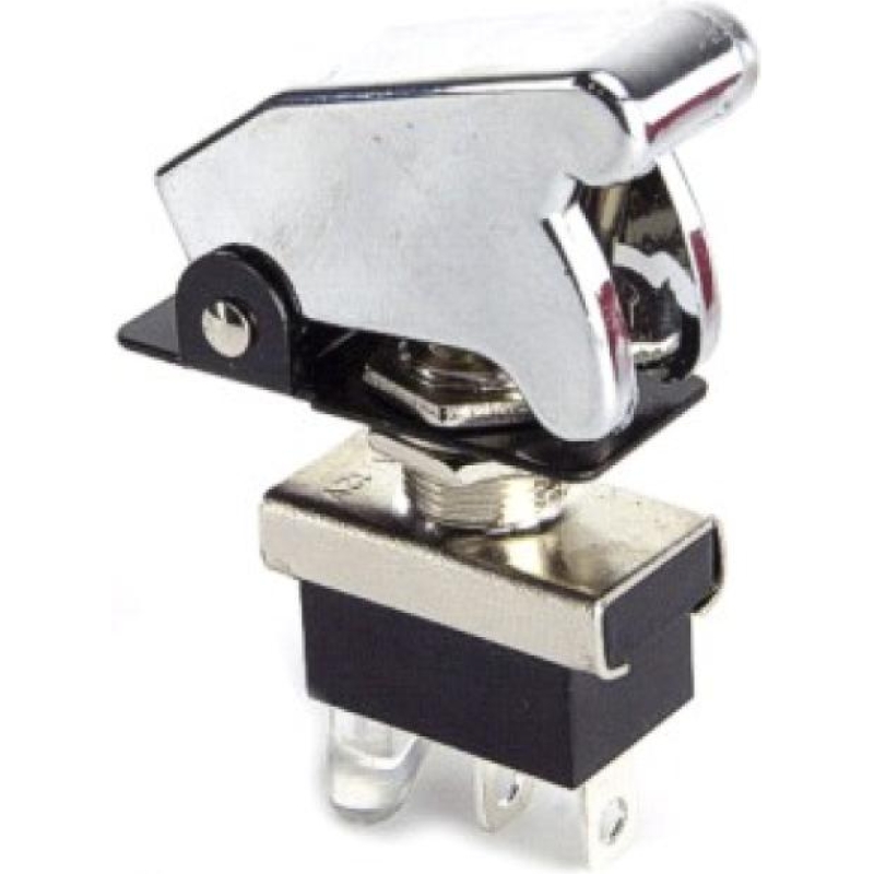 LLAVE 1 PUNTO C/LED AZUL TAPA CROMADA