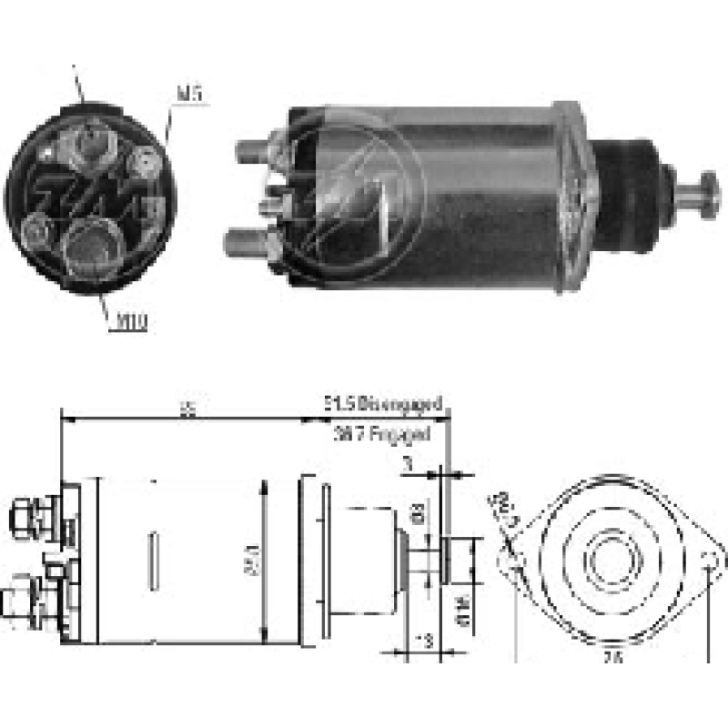 SOLENOIDE MOTOR 28MT 12V TI-35559 ZM-805 CM-805
