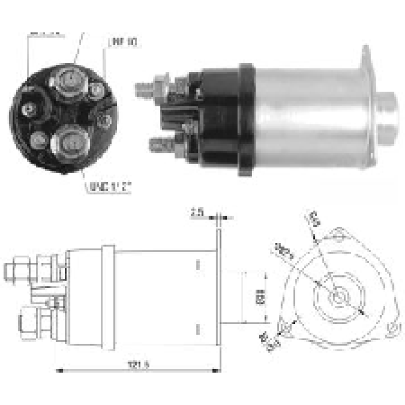 SOLENOIDE SCANIA MOTOR 42MT 12V TI-35605 ZM-456
