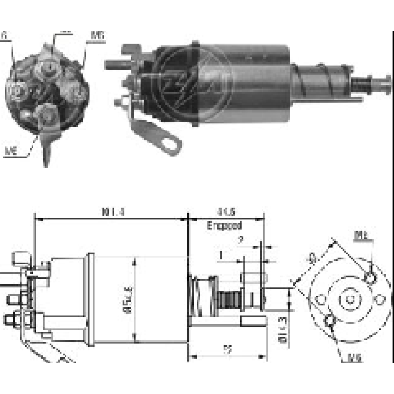 SOLENOIDE M50 CASE CLARK TI-35611 ZM-610