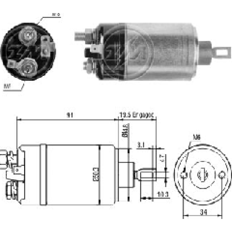 SOLENOIDE VW AUDI PORSCHE ALFA TI-35637 ZM-521