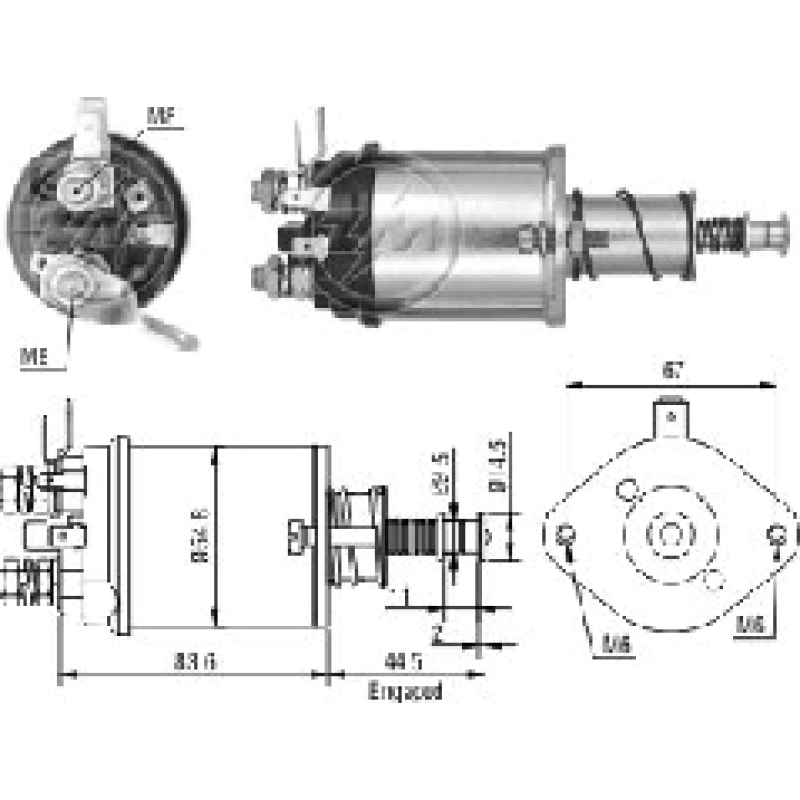 SOLENOIDE FORD TRACTORES 12V TI-35644 ZM-614