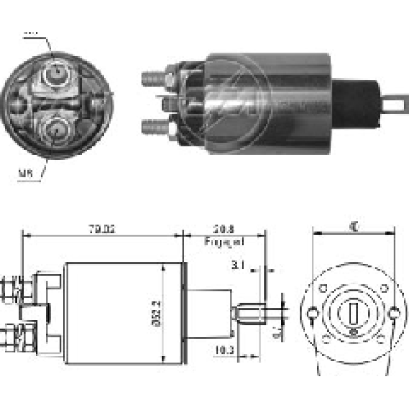SOLENOIDE FORD F100 F250 TI-35655 ZM-480 CM-480