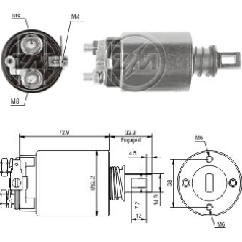 SOLENOIDE TRACTOR INDUSTRIAL 12V TI-35676 ZM-783