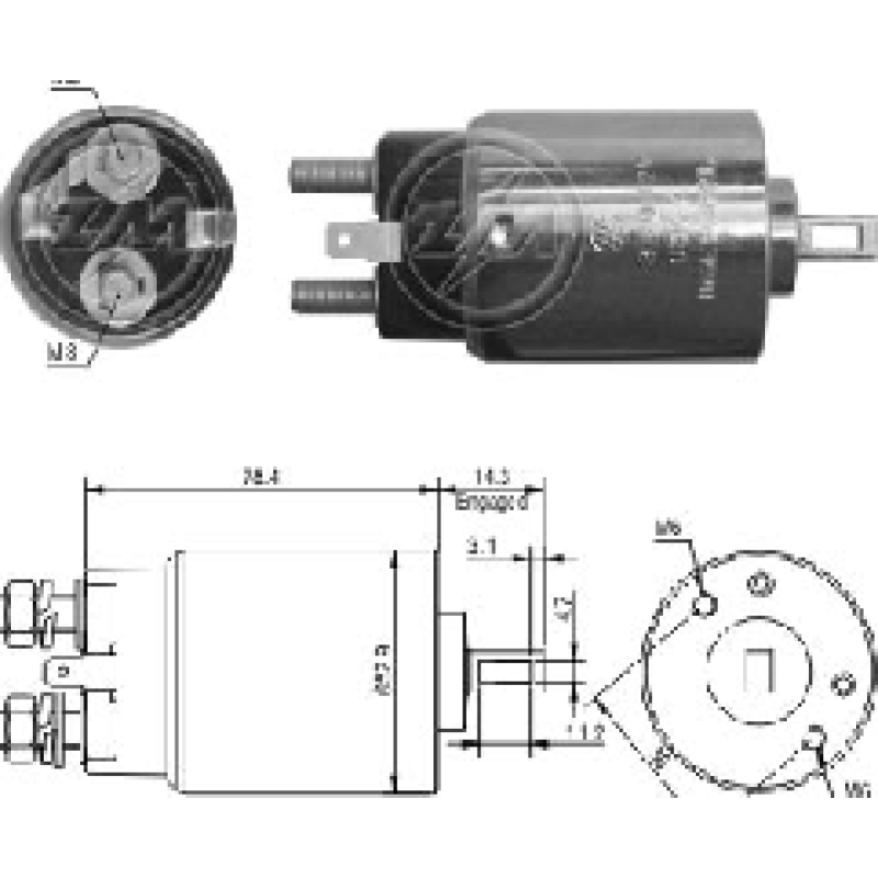 SOLENOIDE NISSAN 2.5 2.3 DIESEL TI-35750 ZM-980